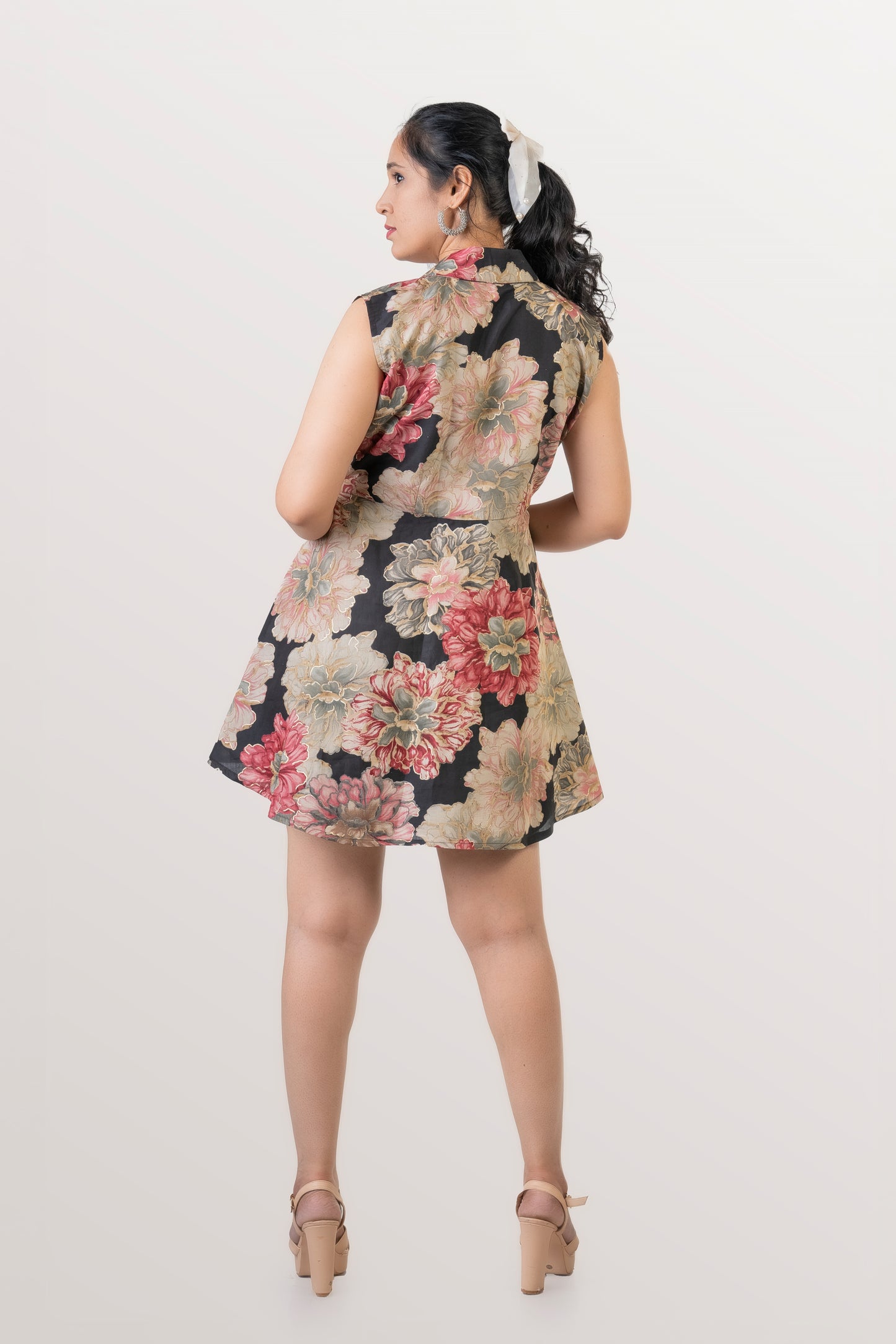 Gulabo Black & Pink Floral Dress