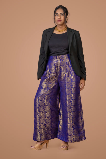 Purple Brocade Pant